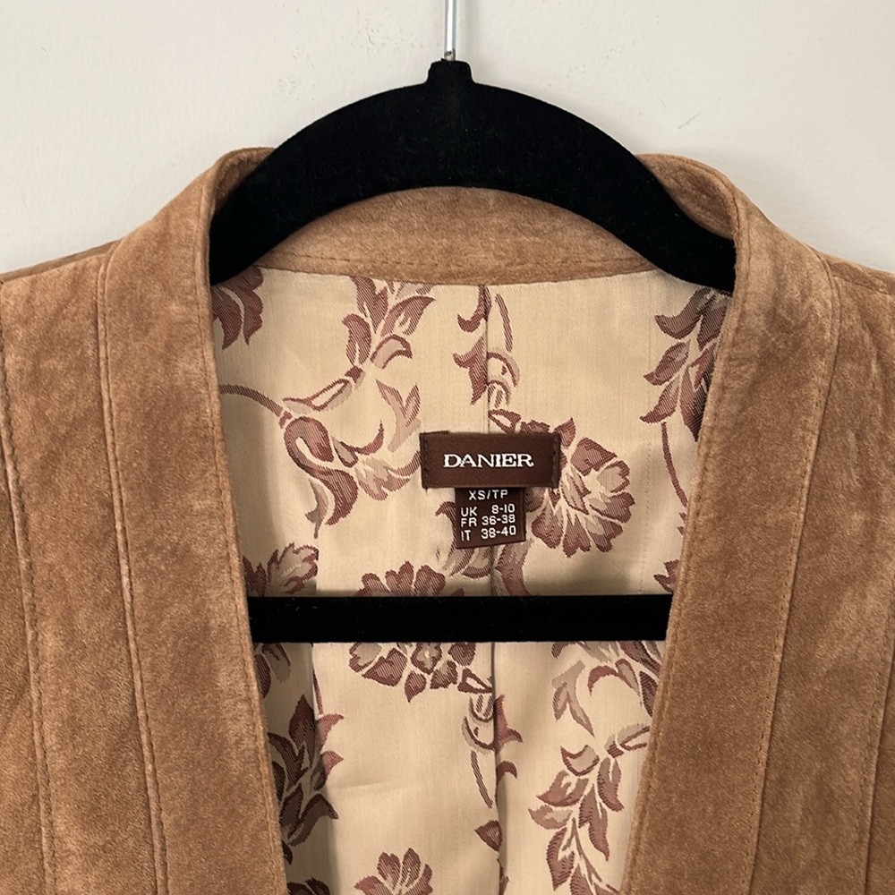 Danier Tan Suede Leather Jacket - Picture 2 of 4
